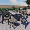 Pamapic 10-Piece Aluminum Outdoor Patio Dining Set with Rectangle Table, Small Side Table and 8-Stackable Chairs - 2 of 4