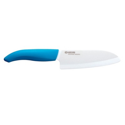 Kyocera Revolution Ceramic 5.5 Inch Santoku Knife with Blue Handle