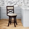 NicBex Dining Chairs Upholstered Chair Counter Height Chairs Black X-Back Swivel Chair Fabric Seat for Kitchen - 4 of 4