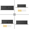 FurnitureR Wood Floating Shelves for Wall Set of 4, 15.75 Inch Wide Rustic Wooden Floating Shelves, WallMounted Display for Living Room, Black - 4 of 4