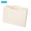 Unique Bargains Classroom Home Office Paperwork 1/3 Cut Tab Letter Size Manila File Folders Beige - 3 of 4