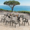 Outdoor Dining Set, 59 Inch Patio Furniture Set with PE Wicker Chairs, All-Weather Resistant Aluminum - 2 of 4