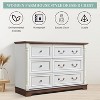 RISOKEYS 6 Drawer Dresser Chest with Base Wooden Rustic Chest of Drawers, Storage Organizer for Bedroom, Living Room, Beautiful Sturdy and Durable - 2 of 4