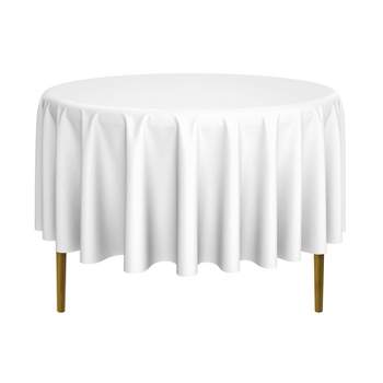 Lann's Linens 10-Pack Polyester Fabric Tablecloth for Wedding, Banquet, Restaurant - Round