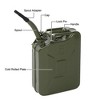 NAYSAYE 5L/10L/20L Gas Can Standard Cold-rolled Plate Petrol Diesel Can with Oil Pipe and Three Handles for Car Fuel Storage and Outdoor Use - 4 of 4