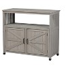 Okak Storage Cabinet with Potting Bench, Kitchen Cabinet with 2 Doors and 2 Shelves, Bar Cabinet for Living Room, Dining Room, Kitchen, Grey - 4 of 4