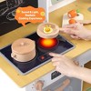 Wooden Play Kitchen Set with Cookware Accessories, Cutting Vegetables, Real Lights & Sounds Kitchen Play for Kids - 4 of 4
