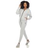 Women's Two Piece Fleece Tracksuit Set - White Mark - 2 of 4