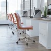 Emma and Oliver Modern Faux Leather Upholstered Mid-Back Home Office Chair with 5 Star Base and Pneumatic Seat Height Adjustment - 4 of 4