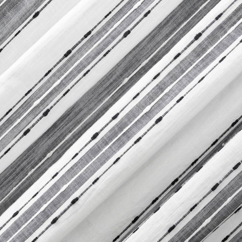 Slub Texture Stripe Cotton Curtain - Archaeo, 4 of 9