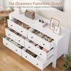 6-Drawer Dresser for Bedroom, Modern Tall Dresser Organizer with Storage Drawers, Sturdy Wooden Chest for Entryway, Hallway, Home Office - 4 of 4