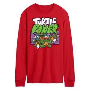 Men's - Teenage Mutant Ninja Turtles Mutant Mayhem - Turtle Power Long Sleeve Graphic T-Shirt - 1 of 2
