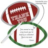 Big Dot of Happiness End Zone - Football - Shaped Thank You Cards - Baby Shower or Birthday Party Thank You Note Cards with Envelopes - Set of 12 - 2 of 4