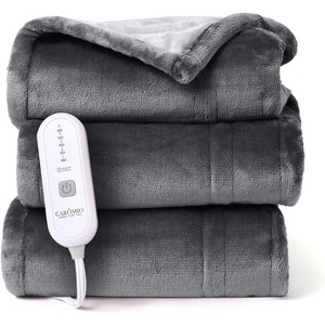 Coucheta Reversible Heated Throw - Dark/Light Brown, 5 Heat Settings & 4H Auto Shut Off, Soft Flannel, Electric Blanket for Couch - 1 of 4