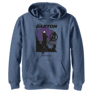 Boy's Marvel Hawkeye Clint Barton Portrait Pull Over Hoodie - 1 of 4