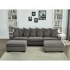 5-Seater Oversized Corduroy Convertible Sectional Sofas, Convertible L & U Shaped Couch with Pillows and High-Density Foam Cushions - 3 of 4