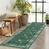 Area Rug Washable Printed Vintage Floral Non Slip Low Pile Rugs Soft Rubber Backed Indoor Bedroom Rugs for Laundry Room - 3 of 4