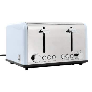 Salton Digital Long Slot 4 Slice Toaster, Stainless Steel