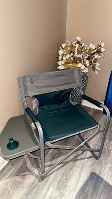 Coleman outpost elite deck deals chair with side table