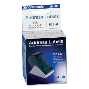 Avery SLP-2RL Self-Adhesive Address Labels, 1.12" x 3.5", White, 130 Labels/Roll, 2 Rolls/Box - 1 of 2