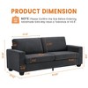 83" Modern Sofa, Oversized Corduroy Couch with Washable Cover, Deep Seat 3 Seater Couch with Wide Armrest - 2 of 4