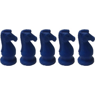 WE Games Blue Chess Knight Erasers - Pack of 5 : Target