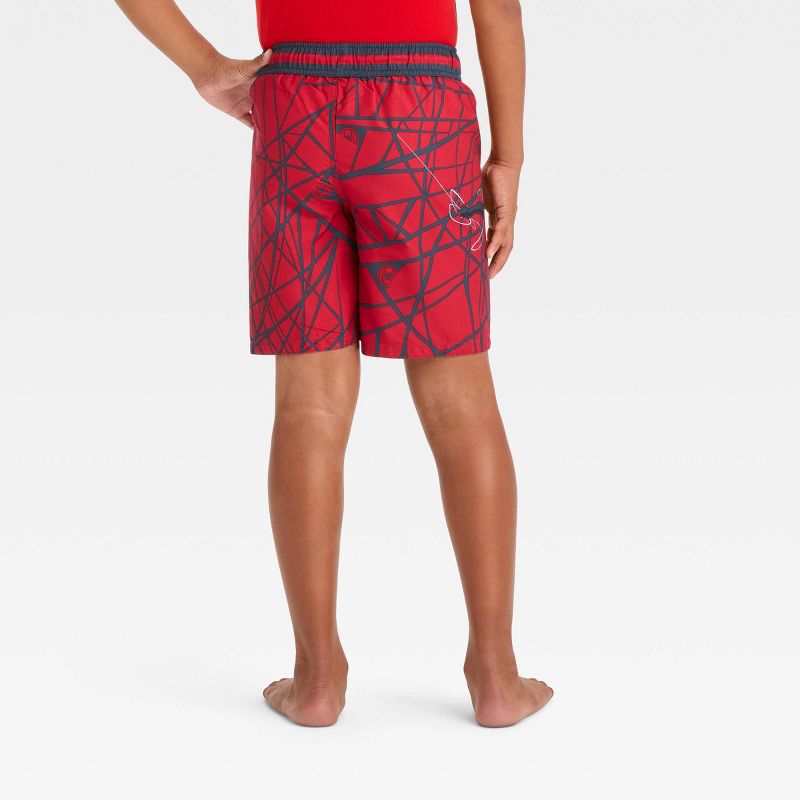 Boys&#39; Spider-Man Fictitious Character Swim Shorts - Red, 3 of 4
