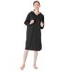 Catalonia Women’s Hoodie Sweatshirt Dress, Casual ¾ Sleeves Pullover Sweater with Kangaroo Pocket, Womens Summer Tops, One Size - 4 of 4