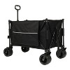 Collapsible Foldable Extended Wagon, 480lbs Weight Capacity, Heavy Duty Cart w/ Big All-Terrain Beach Wheels & Drink Holders, Side Pocket and Brakes - 2 of 4