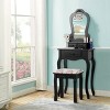 Tangkula Vanity Mirror Makeup Dressing Table Set w/ Stool Drawer Wood Desk - image 2 of 4