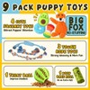 Itopfox 9 Pack Luxury Puppy Toys for Teething Small Dogs, Squeaky Chew Toys with Plush Fox, Ball & Rope for Training, Dental Health - 2 of 4