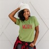 Simply Sage Market Women's Merry Bold Word Short Sleeve Graphic Tee - 3 of 3