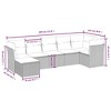 vidaXL Patio Sofa Set with Cushions Outdoor Furniture 7 Piece Black Poly Rattan - Modular Garden/Patio Seating - Cushioned UV-Resistant Seats - 4 of 4