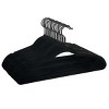 Racxily (120 PACK) Non-Slip Velvet Adult Clothing Hangers, 30 Pack, Black, Space Saving - 3 of 4