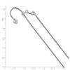 Black Bow Jewelry 1.5mm Rhodium Plated Sterling Silver Adjustable Wheat Chain Necklace - 2 of 4