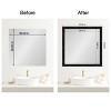 Amanti Art Mirror Makeover Bathroom Mirror Frame Border Kit - Fully Assembled Peel and Stick Frame - Mirror NOT Included - Grand Black Narrow Trim - 4 of 4