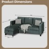 Celebalcony Sectional Couch Sofas, L Shape Sofa with Ottoman - 4 of 4