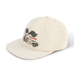 Concept One Women's Racecar Cotton Baseball Hat - White: Adjustable Twill Cap with Hook and Loop Fastener - 1 of 4