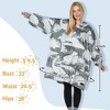 Catalonia Women's Casual Blanket Hoodie Sweatshirt, Cozy Fleece Blanket Pullover Sweater with front Pocket, Clothing Cozy Gift for Wife Woman - 2 of 4