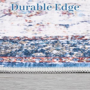 COZONY Vintage Floral Carpet Mat Rug, Washable Non-Slip Low Pile Runner for Hallway Kitchen Entryway Bedroom - 1 of 4