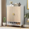 UbMelt  29.53 Inch Shoe Cabinet,Modern Shoe Storage Cabinet Organizer with 2 Doors and Adjustable Shelves for Entryway,Hallway,Closet - 2 of 4