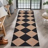 Coucheta Checkered Jute Runner Rug, Non-Slip Machine Washable Indoor Outdoor Rug, Farmhouse Style, Multi-Color & Size - 2 of 4