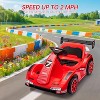 Kids Electric Go-Kart with 7AH Battery, Ride-On Race Car with Remote Control, Safety Belt, Slow Start, LED Headlights & Music - 4 of 4