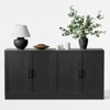 PexFix 62" W x 31" H Sideboard Buffet Cabinet Farmhouse Kitchen Pantry Cabinet with Adjustable Shelves for Kitchen Dining Room Living Room Black - 2 of 4