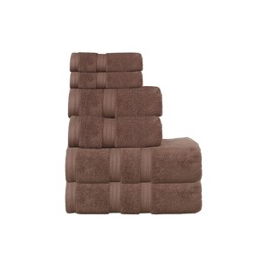 Home Weavers Elegance Essentials 550GSM 100% Cotton Zero Twist Super Absorbent Bath Towel Set - 1 of 4