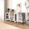 NicBex Farmhouse TV Stand with Metal Open Bookshelf Modern Industrial TV Stand Media Console for Living Room, Bedroom - 2 of 4