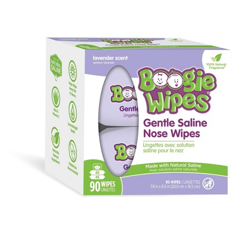 Boogie Wipes Saline Nose Wipes Unscented - 90ct : Target