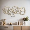 LuxenHome Gold Iron Metal Abstract Shapes 47.4-Inch Wide Wall Decor - 2 of 4