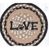 Earth Rugs Round Jute Trivet 10"x10" – LOVE Pet Print with Braided Natural Fiber - 3 of 3