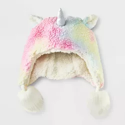 Girls' Tie-Dye Printed Unicorn Hat - Cat & Jack™
